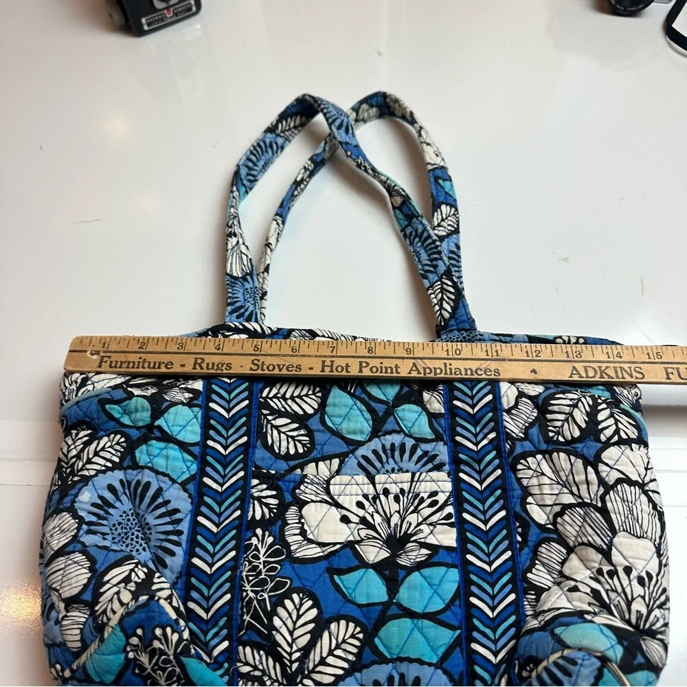 Blue Floral Vera Bradley Tote | Quilted Cotton Shoulder Bag · Y2K Coastal